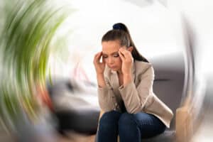 Woman having a vertigo session