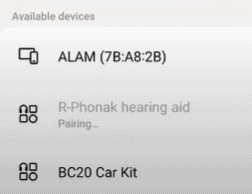 phonak hearing aid android pair