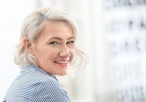 smiling lady in her 50s